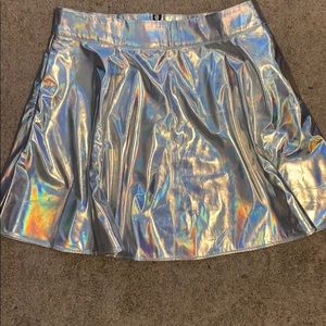 🍭 Silver Iridescent Skirt